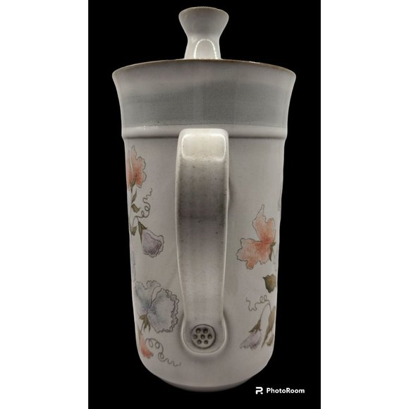 Vntg Denby Dauphine Fine Stoneware Coffee Pot Handcrafted In England 9" Tall EUC - Picture 8 of 9
